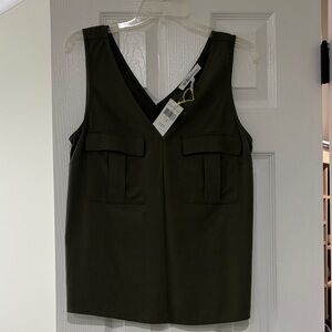 BCBG Olive Green Sleeveless Blouse brand new